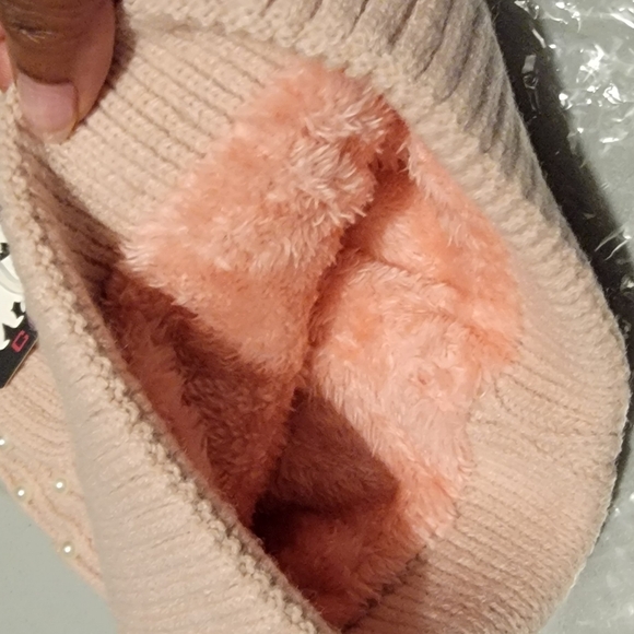 New in package pink and gray rhinestone beanie stocking cap each sold separately - Picture 10 of 13